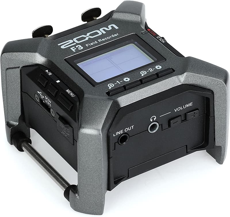 Zoom F3 Professional Field Recorder, 32-bit Float Recording, 2