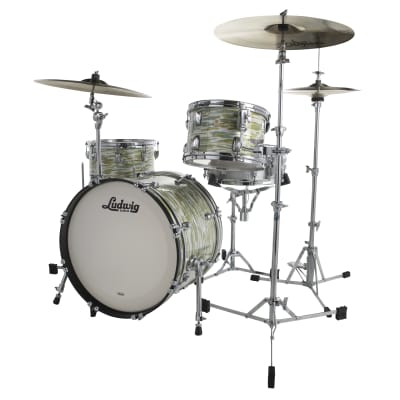 Ludwig Pre-Order Classic Maple Blue Olive Oyster Downbeat Kit 14x20_8x12_14x14 Drums Shell Pack Special Order Authorized Dealer image 2