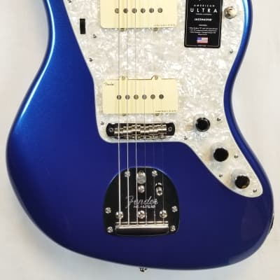Fender American Ultra Jazzmaster, Maple Fingerboard, Cobra Blue, Molded Case 2023 image 1