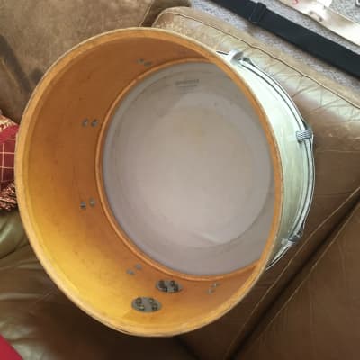 Ludwig  Marching Percussion Timp-Tom Trio #570 with #525 Carrier Early 1970’s - White Marine Pearl WMP image 15