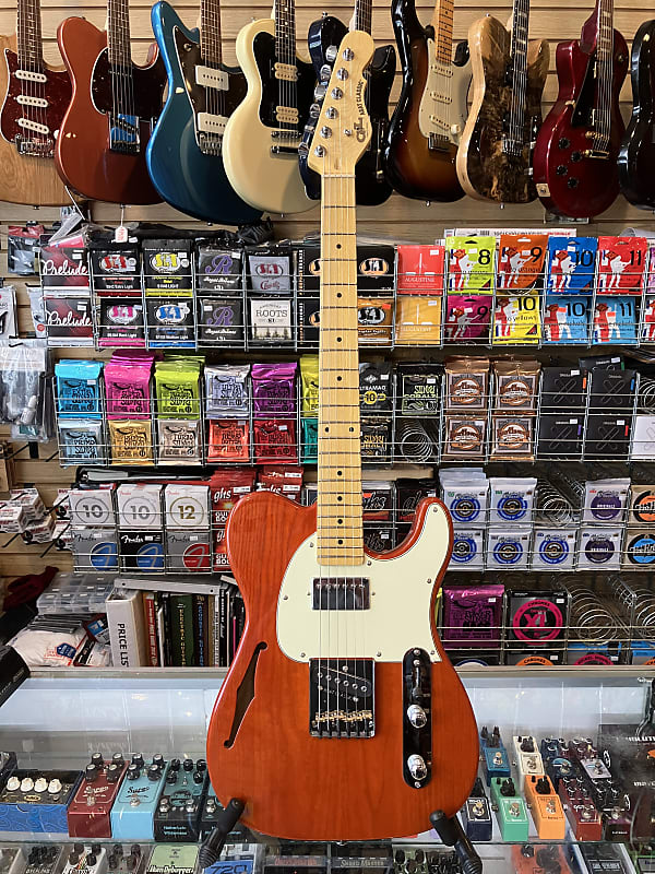 G&L Tribute Series ASAT Classic Bluesboy Semi-Hollow Clear Orange image 1