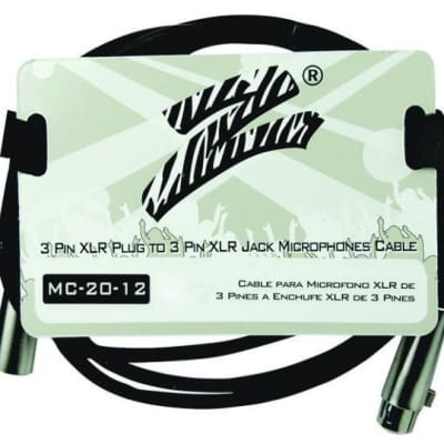 MC2012 Zebra Mic Cable 12 ft, 3 Pin to 3 Pin image 2