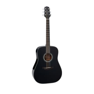 Takamine GD30 Dreadnought 6-String Right-Handed Acoustic Guitar with Solid Spruce Top, Mahogany Back and Sides, and Ovangkol Fingerboard (Black) image 1