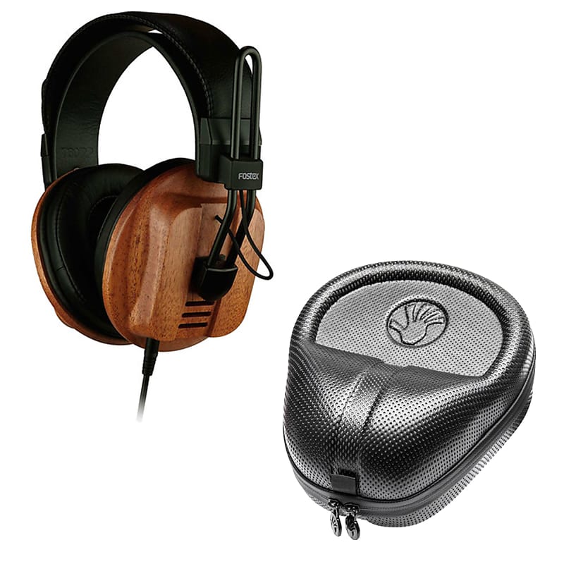 Fostex T60RP Semi Open Stereo Wood Cup Headphones w/ Slappa HP07