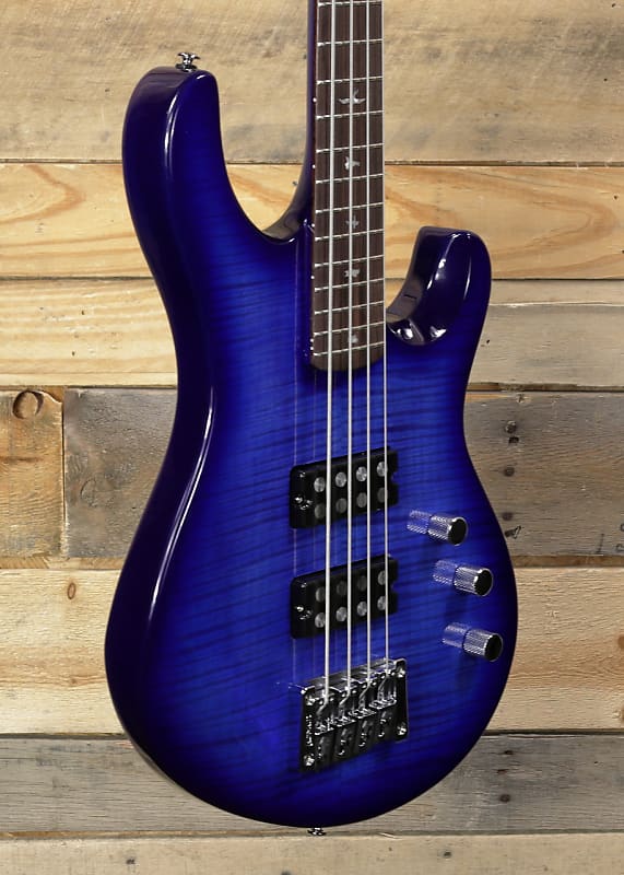 PRS  Kingfisher 4-String Bass Faded Blue Wrap Around Burst w/ Gigbag image 1