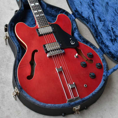 1981 Epiphone Riviera Cherry, Made in Japan Matsumoku Factory, Blue Label, MIJ, Oasis, Gallagher for sale