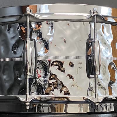 Gretsch GB4164HB 6.5x14" Brooklyn 10-lug Snare Drum - Hammered Chrome Over Brass image 3