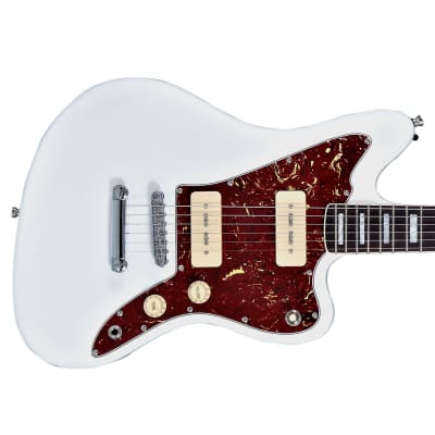 Artist Grungemaster White Electric Guitar w/ P90 Pickups & Bag image 2
