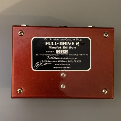 Fulltone Full-Drive 2 10th Anniversary MOSFET Overdrive- Free Shipping to Canada image 2