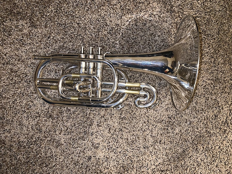 Yamaha YMP203M Marching Mellophone 2000's Silver Reverb Australia