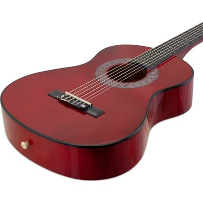 Tiger CLG6 Classical Guitar Starter Pack, 1/2 Size, Red image 2