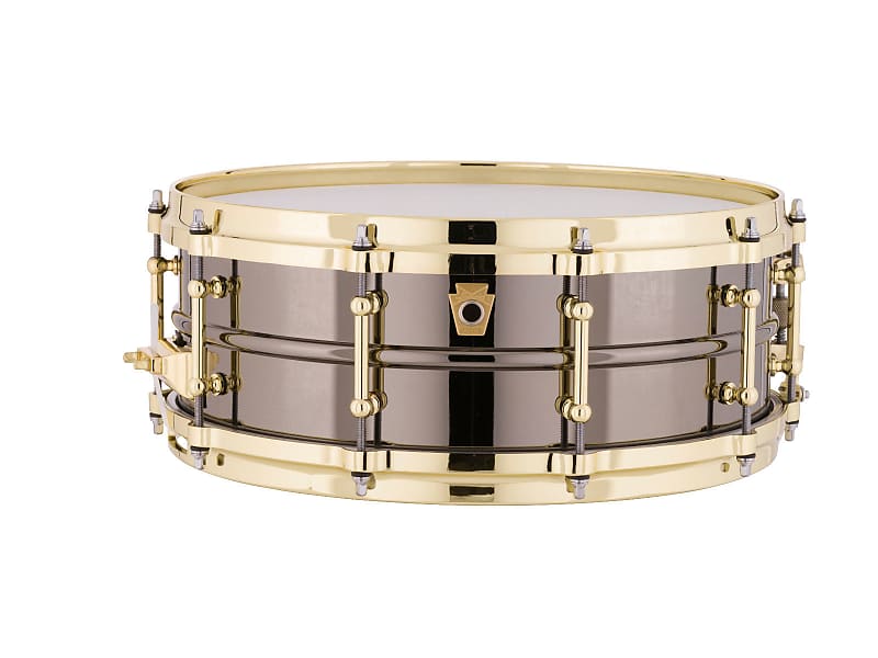 Ludwig LB416BT "Brass On Brass" Black Beauty 5x14" Snare Drum with Brass Hardware image 3