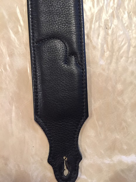 Original Black Glove Leather Guitar Strap