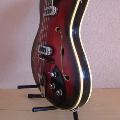 Musima GDR Semi-Hollowbody Bass 1960s 2-tone sunburst very rare image 5