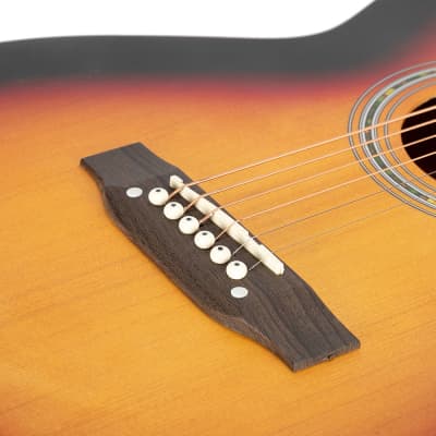 Glarry GT501 40 Inch Cutaway Auditorium Acoustic Guitar Matte Spruce Front Folk Sunset image 4