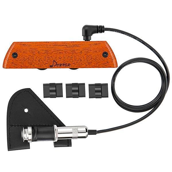 Acoustic Guitar Pickup Passive Mahogany Soundhole Pickup with Humbucker Volume & Tone Control image 1