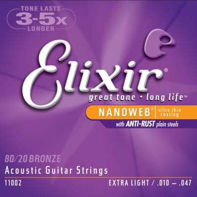 Elixir Nanoweb Acoustic Extra Light, 10-47