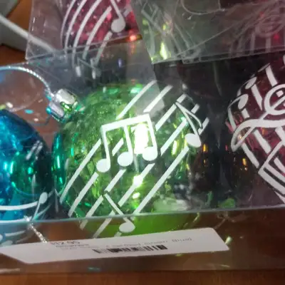 Piano Trends  3 Pack Music Glass Ball Christmas Ornaments image 1