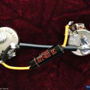 Immagine 1964 Gibson ES-335 Wiring Harness Pots CTS 500K Sprague Black Beauty Capacitors Switchcraft - 11