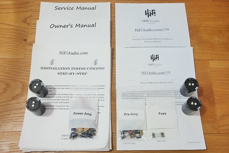 Kenwood KA-6100 restoration kit filter capacitor repair rebuild fix  			