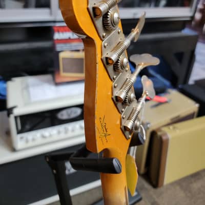 Fender Custom Shop '58 Precision Bass Relic - Black paint over 3 Tone Sunburst image 14