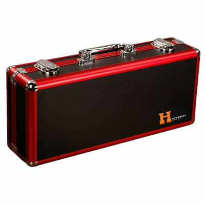 Harvester Red Brushed Aluminum FX Pedal Carrying Case holds 5 Mini FX Great Quality Built Tough image 1
