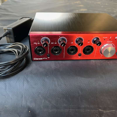 Focusrite Clarett 4Pre Thunderbolt Audio Interface 2010s - Red for sale