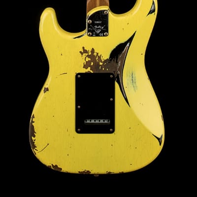 Fender Custom Shop Empire 67 Super Stratocaster Heavy Relic - Graffiti Yellow over Black #12017 image 2