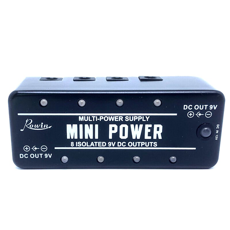 Rowin Mini Power Supply 8 Isolated 9V DC Outputs Complete