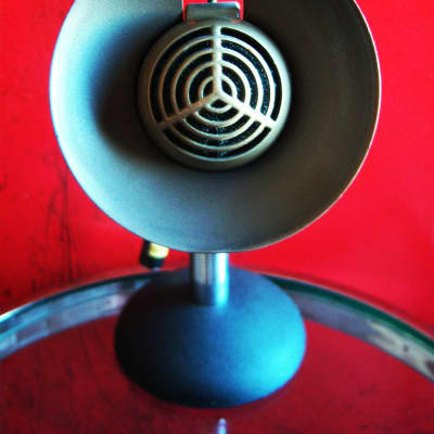 Vintage RARE 1940's RCA MI-6206-G RCA Aero pressure dynamic microphone w baffle, RCA stand & mic manual image 4