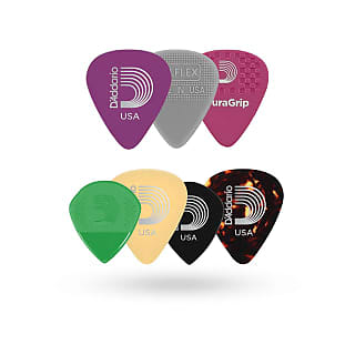 D'Addario Assorted Guitar Picks, 7-pack, Medium image 1