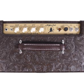 VVT Amps Night Owl Brown Tooled Leather Look Tolex image 3