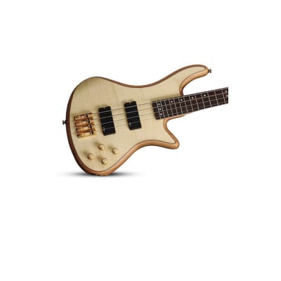 Schecter Stiletto Custom-4 Active 4-String Bass 2021 Natural Satin image 2