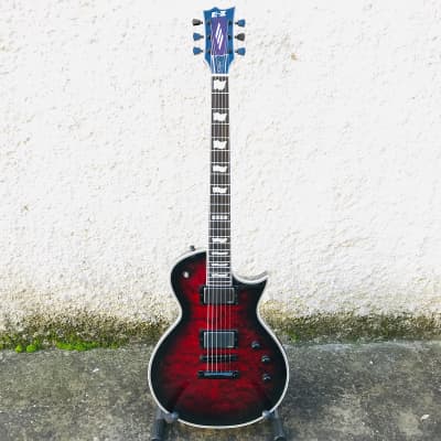 ESP E-II Eclipse QM STBCSB Electric Guitar (Made in Japan) w/ Hard Case image 1