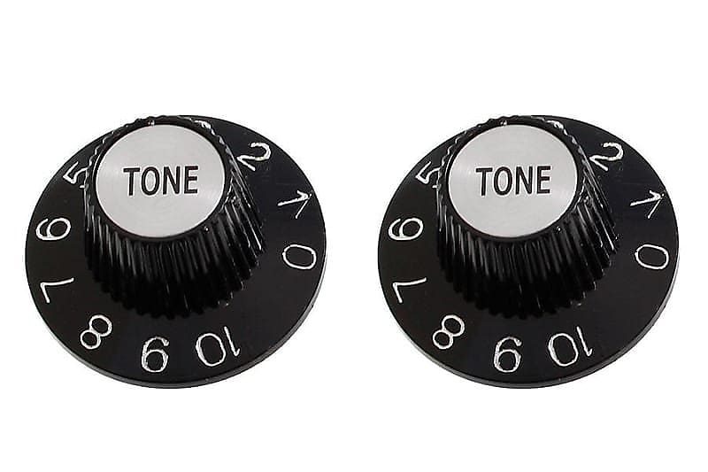 Black Witch Hat Tone Knobs - 2 Pack - Guitar Universal image 1
