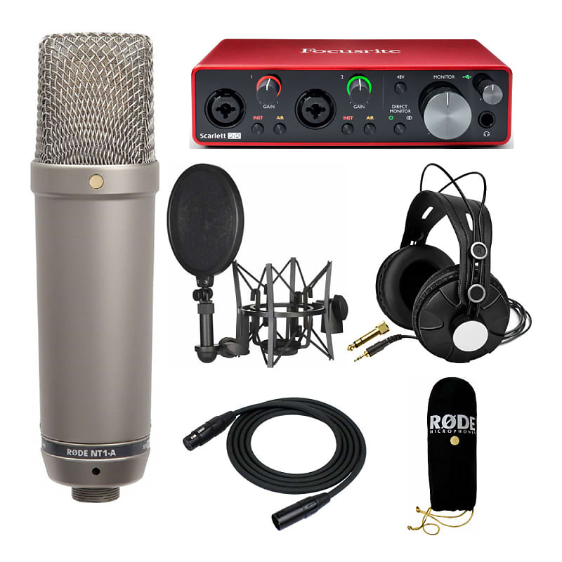 XLR　Kirlin　Knox　Studio　USB　and　3rd　with　Package　Rode　Interface,　Headphones　Gen　Gear　25Ft　NT1A　2i2　Microphone　Audio　Cable　Reverb
