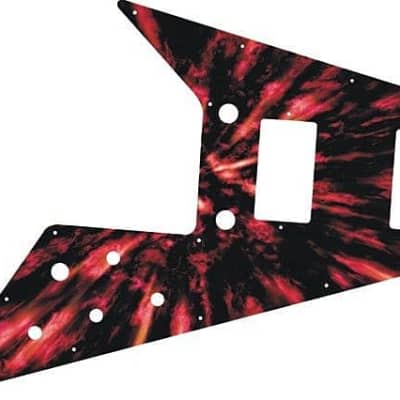 Pickguard Pick Guard Scratchplate Graphical Gibson Flying V Guitar Explosive Red for sale