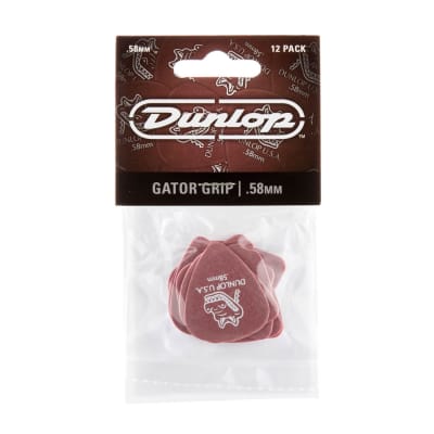 Dunlop 417P.58 Gator Grip Guitar Picks 12 Picks image 1