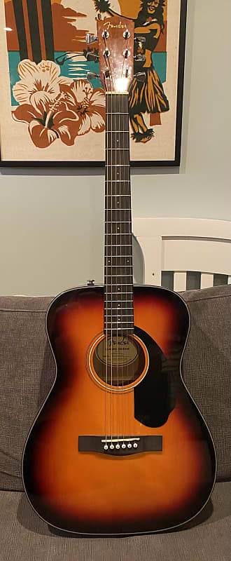 Fender CC-60S Solid Spruce/Mahogany Concert Sunburst image 1