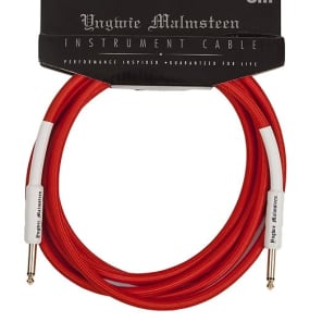 Fender 10' Yngwie Malmsteen Instrument Cable, Red 2016