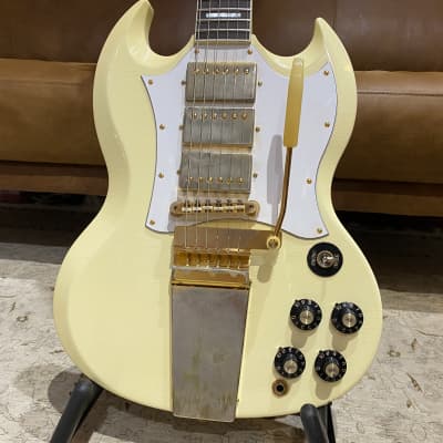 Gibson Custom Limited Edition Jimi Hendrix 1967 SG Custom 2020 Aged Polaris White image 2