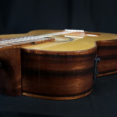 ORTEGA Private Room Striped Suite CE Acoustic Electric Cutaway Classical Guitar w/Bag image 14