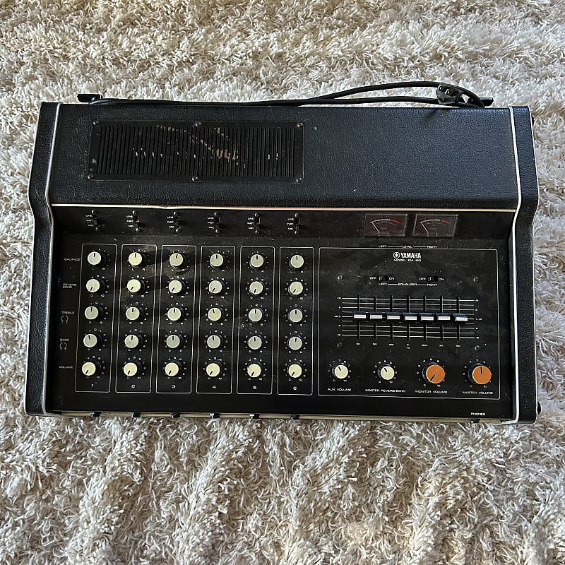 1970s Yamaha EM150 Powered Mixer Japanese Neve 6Channel Reverb