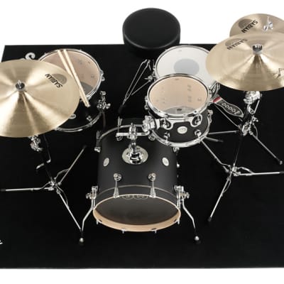 Russ Miller Bill Detamore Gruv-X X-Matte Drum Mat Gig Rug System in Wood  Floor