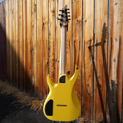 Schecter USA CUSTOM SHOP Keith Merrow KM-7 Stage Yellow Satin 7-String Electric Guitar w/ Case (2024) image 3