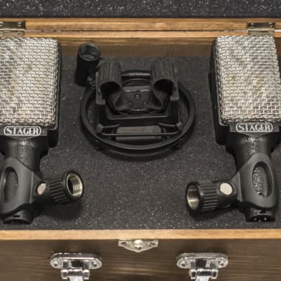 Stager Microphones SR-2N  Matched Pair with Stereo Shock Mount image 1