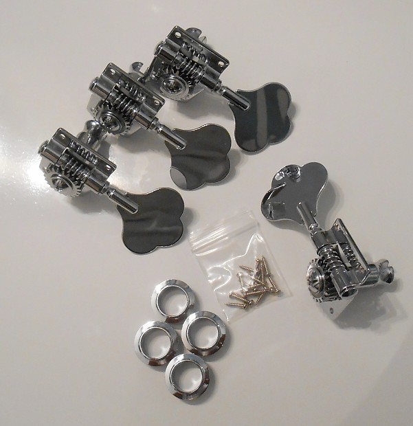 Sterling by Music Man Chrome Bass Guitar Tuning Pegs. Tuners. 3 x 1. w Screws. Free Shipping