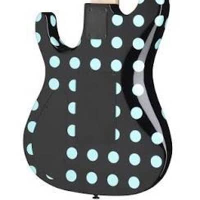 Kramer Nightswan Electric Guitar in Ebony with Blue Dots image 2