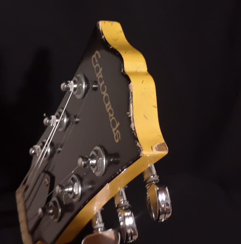 Edwards E-JR-95LT/RE TV Yellow LP Jr Keith Richards W/Case