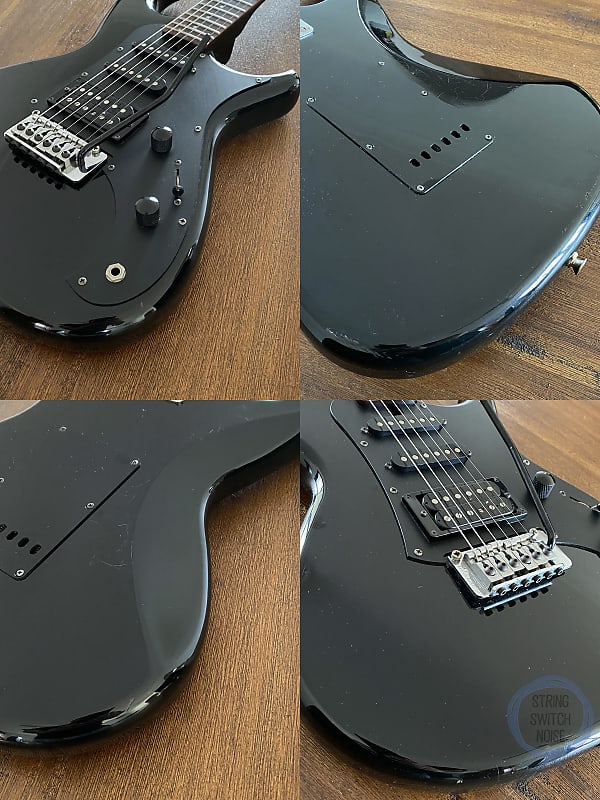 Aria Pro II Guitar, RS Wildcat, SUPER STRAT, Black, MIJ